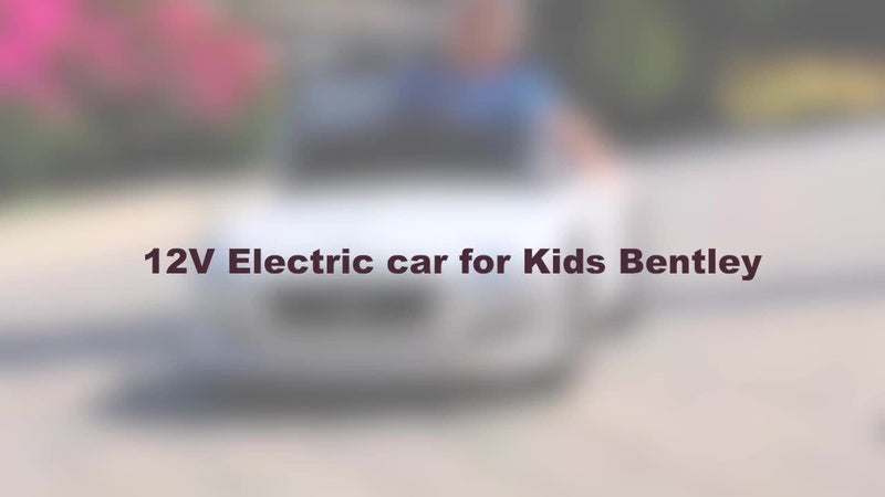 BENTLEY Style 12V Electric Kids Ride On Car Racer with Double Seats Control in Black