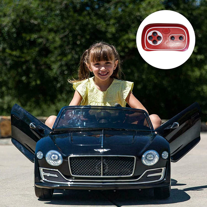 BENTLEY Style 12V Electric Kids Ride On Car Racer with Double Seats Control in Black