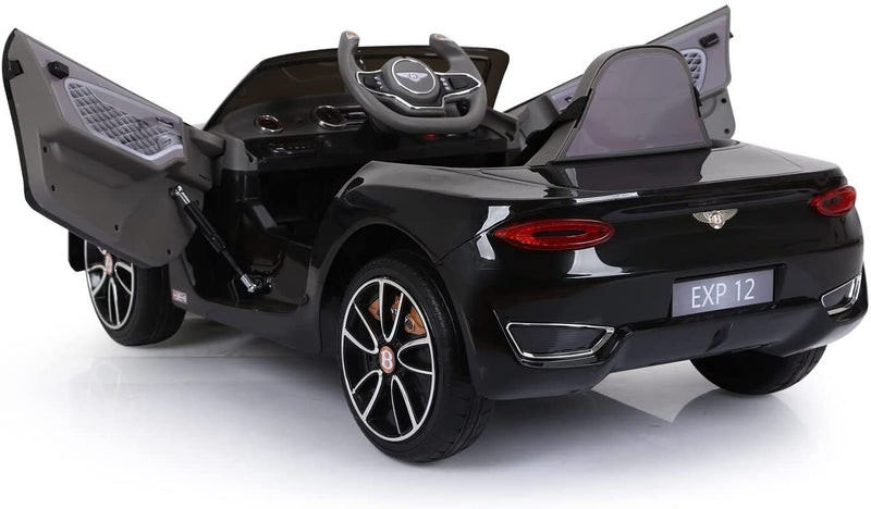 BENTLEY Style 12V Electric Kids Ride On Car Racer with Double Seats Control in Black