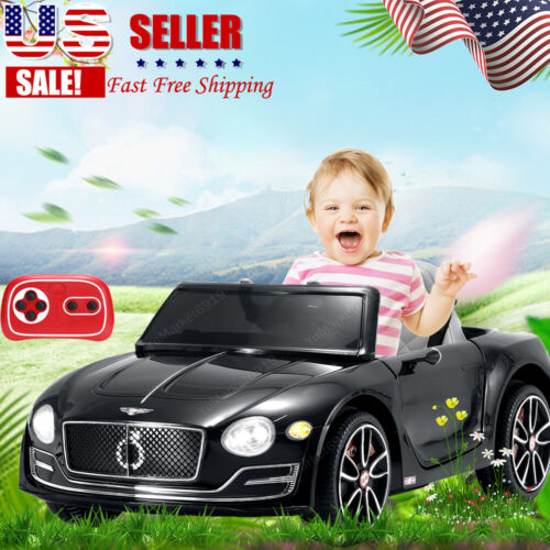 Bentley Style 12V Electric Ride On Toy Car with Remote Control and LED Lights