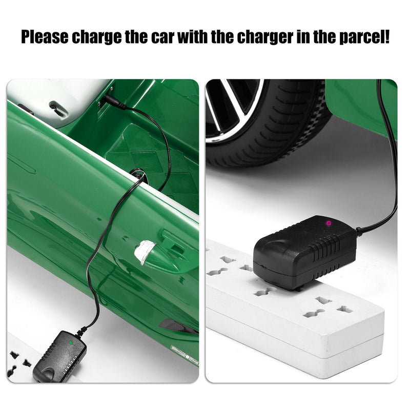 Bentley Style 12V Electric Ride-On Toy Car with Remote Control and LED Lights - Green