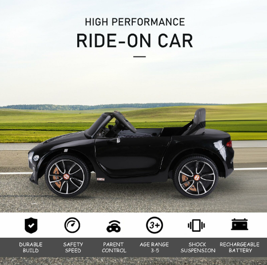 Bentley Style 12V Kids Electric Car with Parent Remote Control