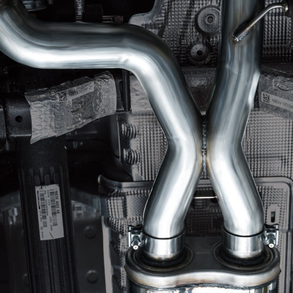 AWE Tuning SwitchPath Cat Back Exhaust with Dual BashGuards, 3-Inch Mandrel-Bent Stainless Steel and No Tips | 2022+ Ford Bronco Raptor