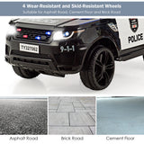 Black 12V Electric Ride-On Toy Car for Kids with Remote Control and Music