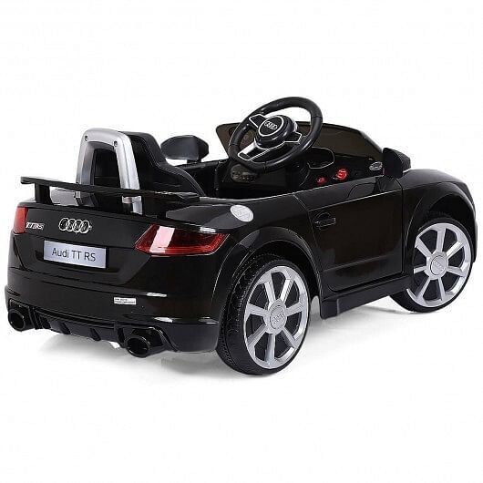 Black 12V Kids Electric Ride-On Car with Remote Control and Music Player