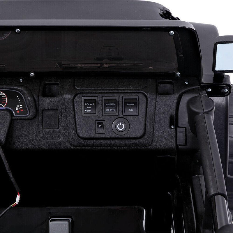 Black 12V Kids Ride-On Car with Parent Remote Control for Safe Play