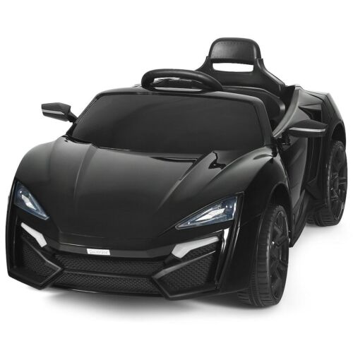 Black 2.4G RC Electric Vehicle with Lights - 12V
