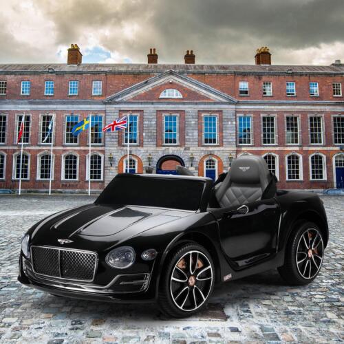 Black Bentley 12V Ride-On Car with Parental Remote Control - 2 Speeds for Ages 3-6