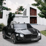 Black Bentley 12V Ride-On Car with Parental Remote Control - 2 Speeds for Ages 3-6