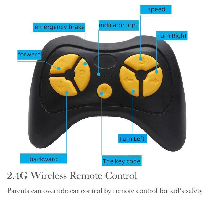 Black Electric 12V Kids Ride On Car with Remote Control and Music