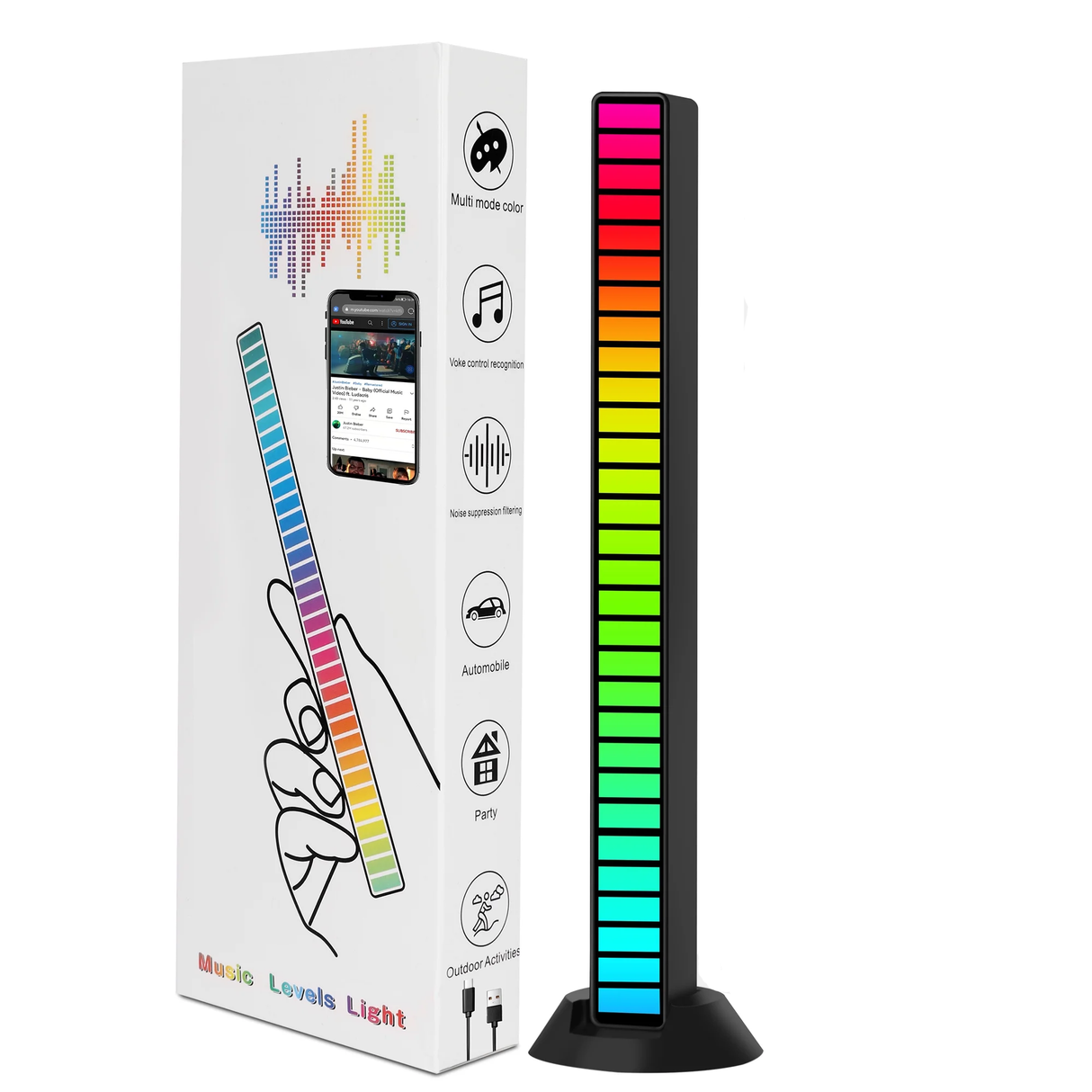 Rechargeable Music Level Light, LED Music Level Light TekShack