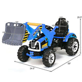 Blue 12V Battery-Powered Children's Dumper Truck for Endless Playtime Fun