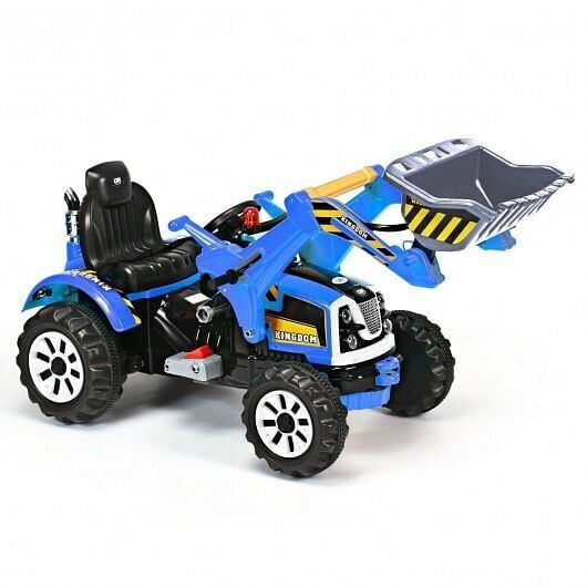 Blue 12V Battery-Powered Kids Ride-On Dumper Truck