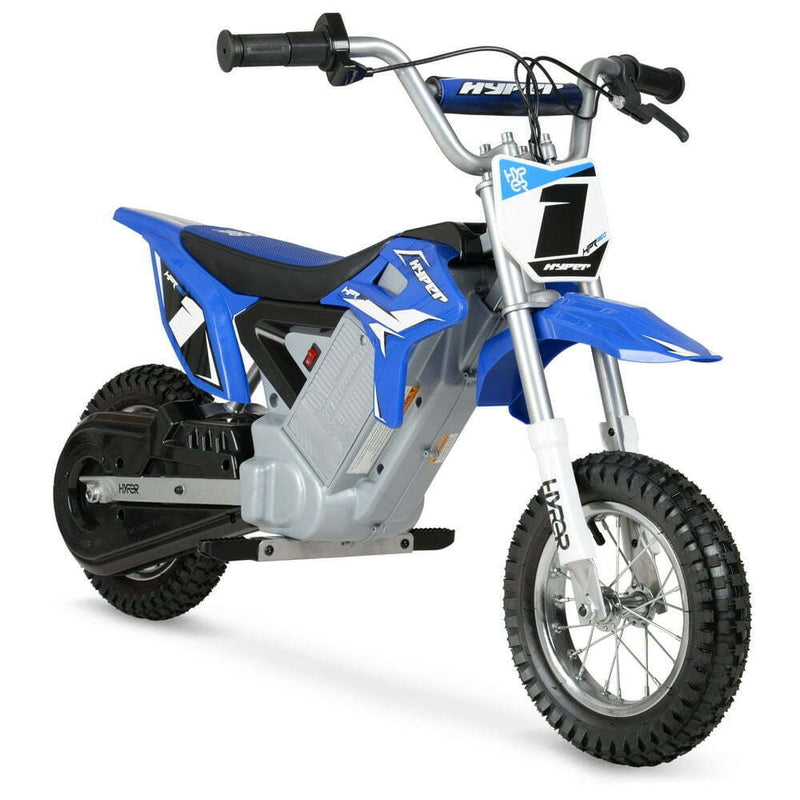 Blue 24V Electric Motorcycle for Kids with Maximum Speed of 14 mph