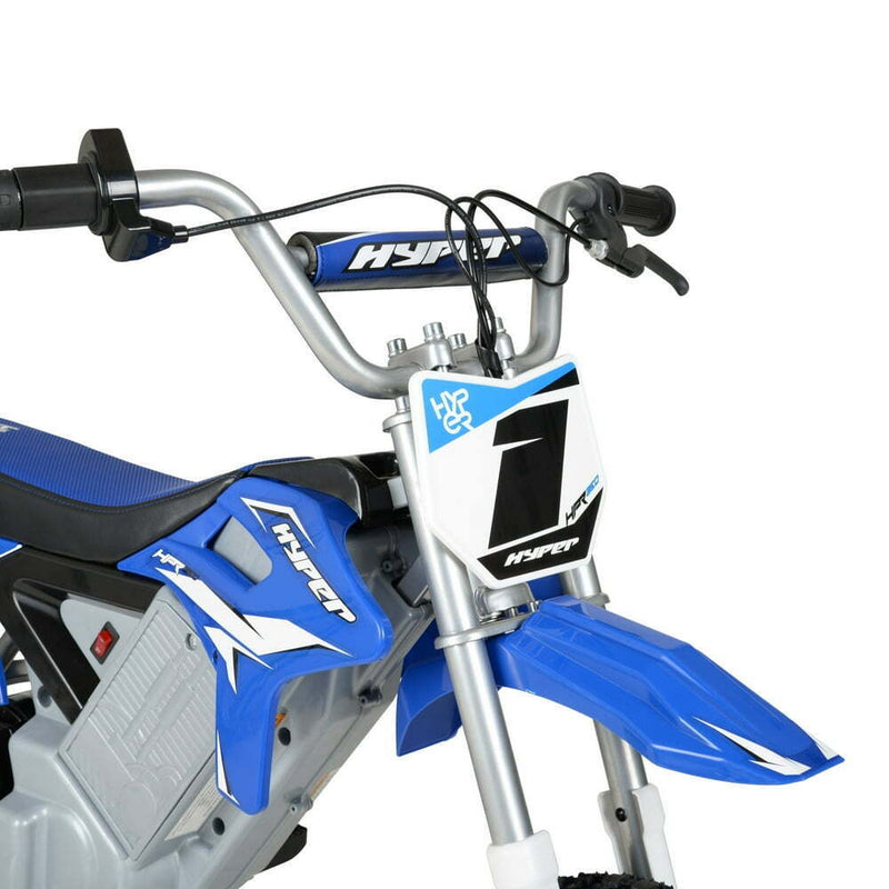 Blue 24V Electric Motorcycle for Kids with Maximum Speed of 14 mph
