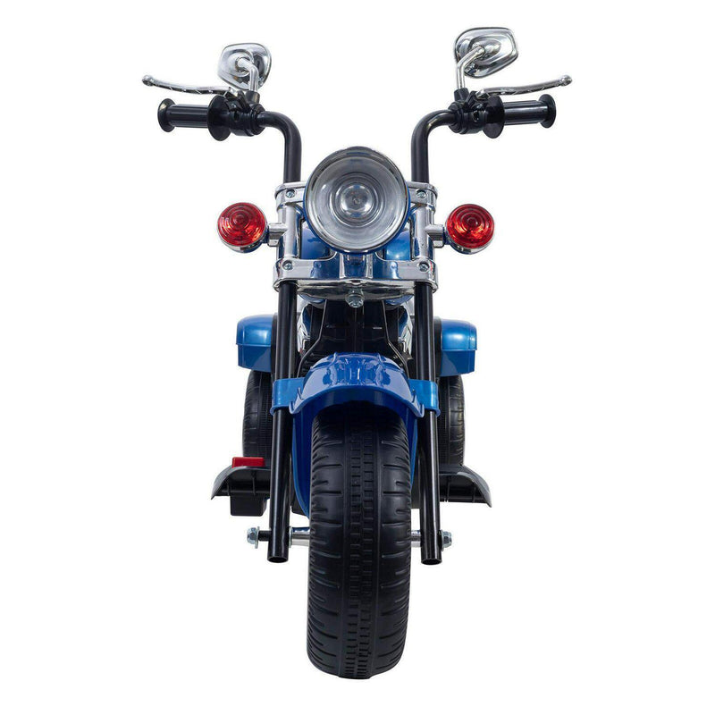 Blue 3-Wheel Electric Motorcycle Ride-On Toy with MP3 Player for Kids Ages 2-4