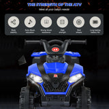 Blue 6V Battery-Powered Kids' ATV Ride-On Car
