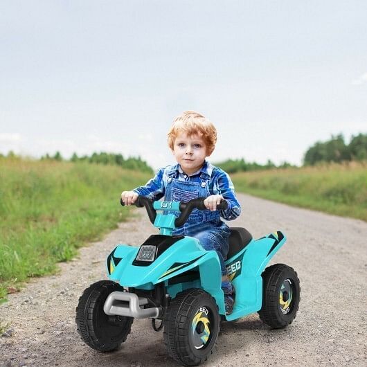 Blue 6V Electric ATV Ride-On Toy for Kids with 4 Wheels