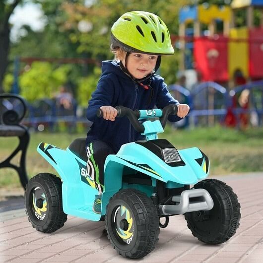 Blue 6V Electric ATV Ride-On Toy for Kids with 4 Wheels