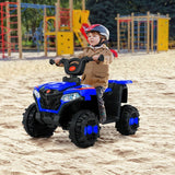 Blue 6V Kids Ride On ATV with MP3 & LED Headlight - 4-Wheeler Quad for Endless Fun!