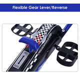 Blue Adjustable Seat Pedal Go Kart for Kids - 4 Wheel Ride On Toy