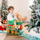Blue Electric Kids Train Toy with Unique Design & Stickers - 6V Motorized Ride-On
