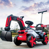 Bluetooth Helmet Electric Excavator Toy Car for Kids: A 2-in-1 Exciting Playtime Experience!