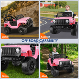 Bluetooth Music Ride-On Truck for Kids with Parent Remote Control - Pink