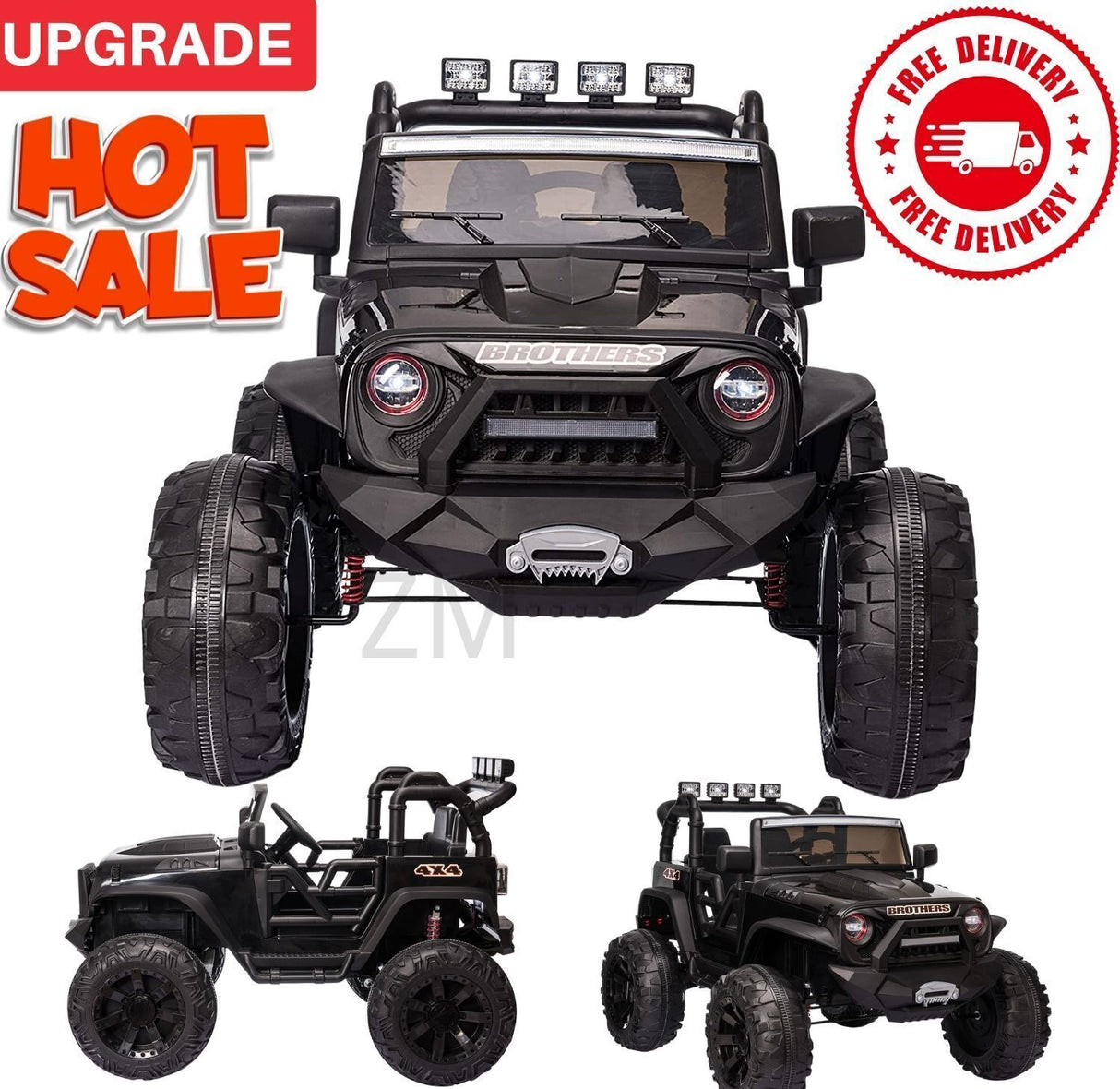 Bluetooth Remote Control 24V Electric Kids Ride On Jeep with USB - Made in the USA