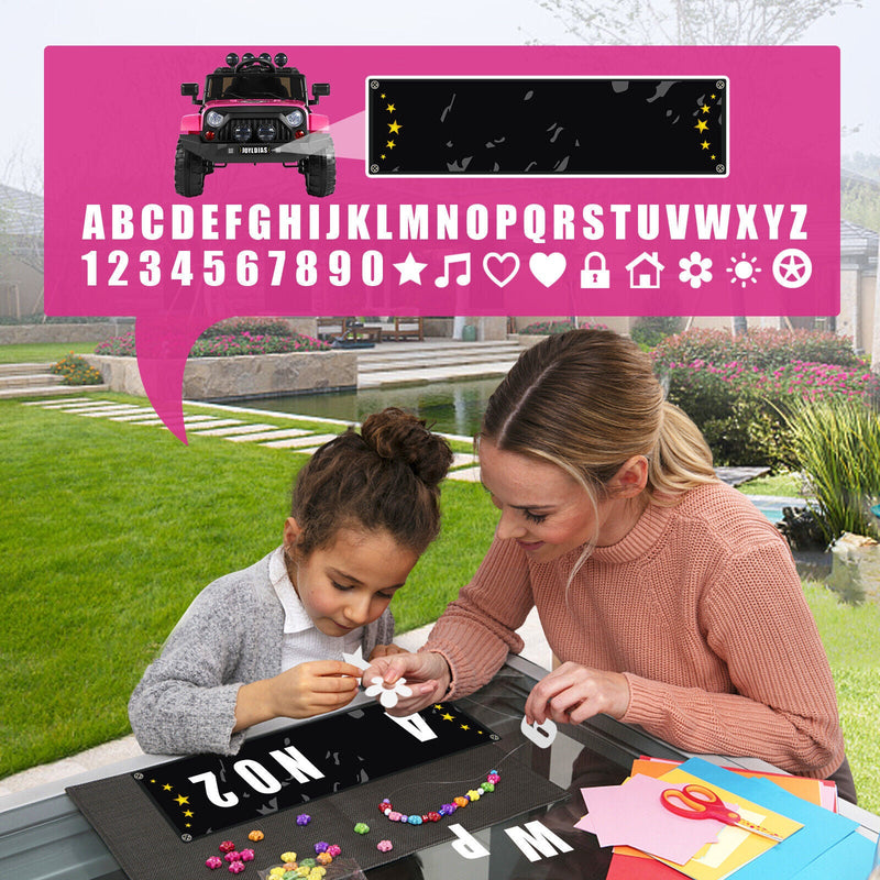 Bluetooth Remote Control Pink Jeep Ride On Car for Kids with USB and 12V Battery