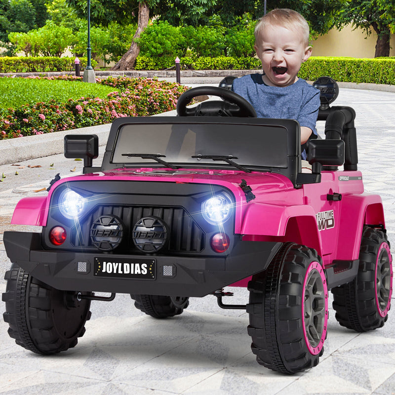 12V Electric Toy Jeep for Kids with Remote Control, USB, and Bluetooth Connectivity