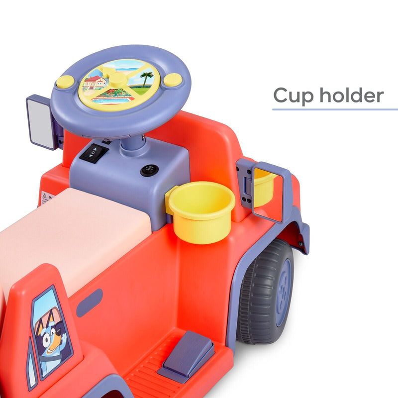 Bluey 6V Ride On Car for Kids with Interactive Sound & Music