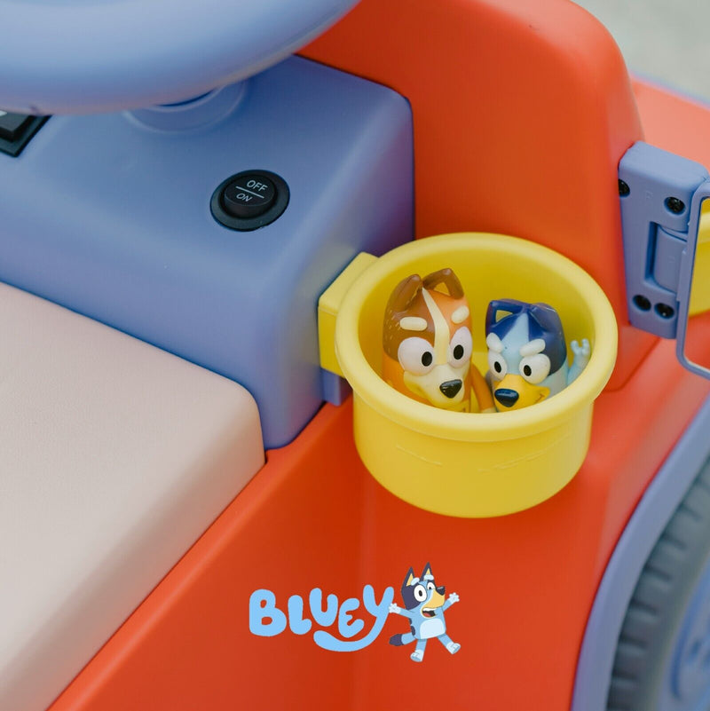 Bluey 6V Ride On Car for Kids with Interactive Sound & Music