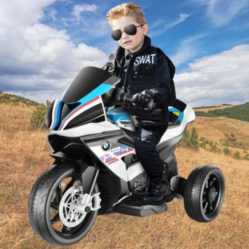 BMW 12V Battery Powered Ride on Motorcycle for Kids with Headlight - Perfect Gift