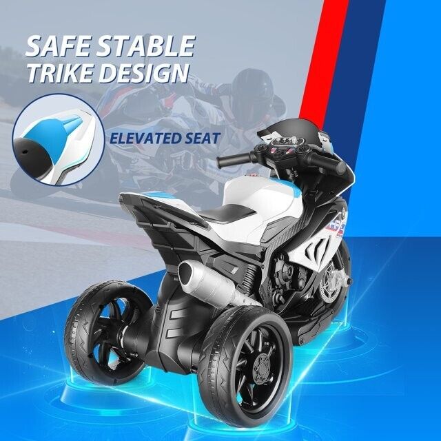 BMW 12V Battery Powered Ride on Motorcycle for Kids with Headlight - Perfect Gift