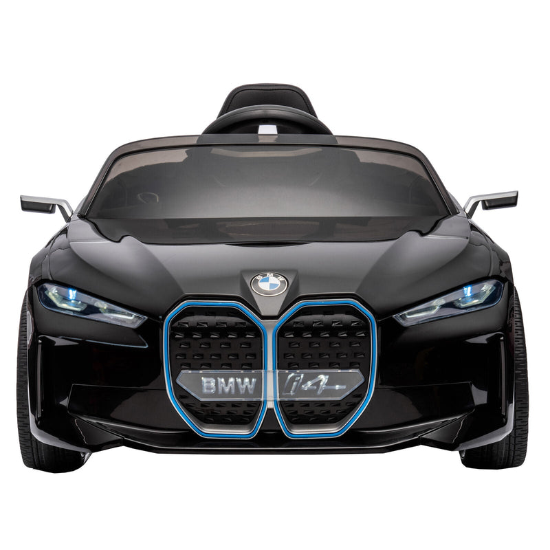 BMW I4 Licensed 12V Kids Ride On Car with Parental Remote Control, USB, MP3, and Bluetooth - Black