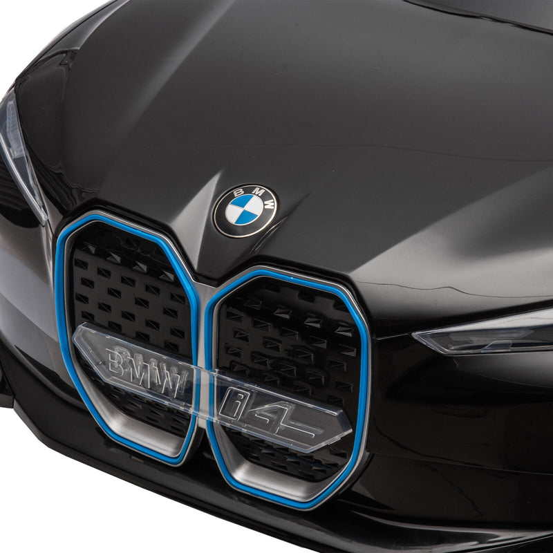 BMW I4 Licensed 12V Kids Ride On Car with Parental Remote Control, USB, MP3, and Bluetooth - Black