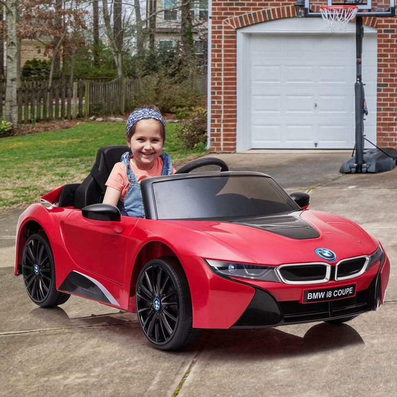 BMW I8 12V Ride-On Car with Remote Control, MP3 Player, Horn, and LED Lights