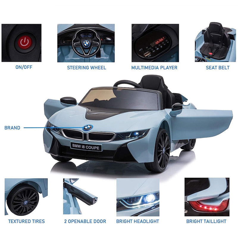 BMW I8 Coupe Style Electric Kids Ride-On Car 12V Battery Powered Toy