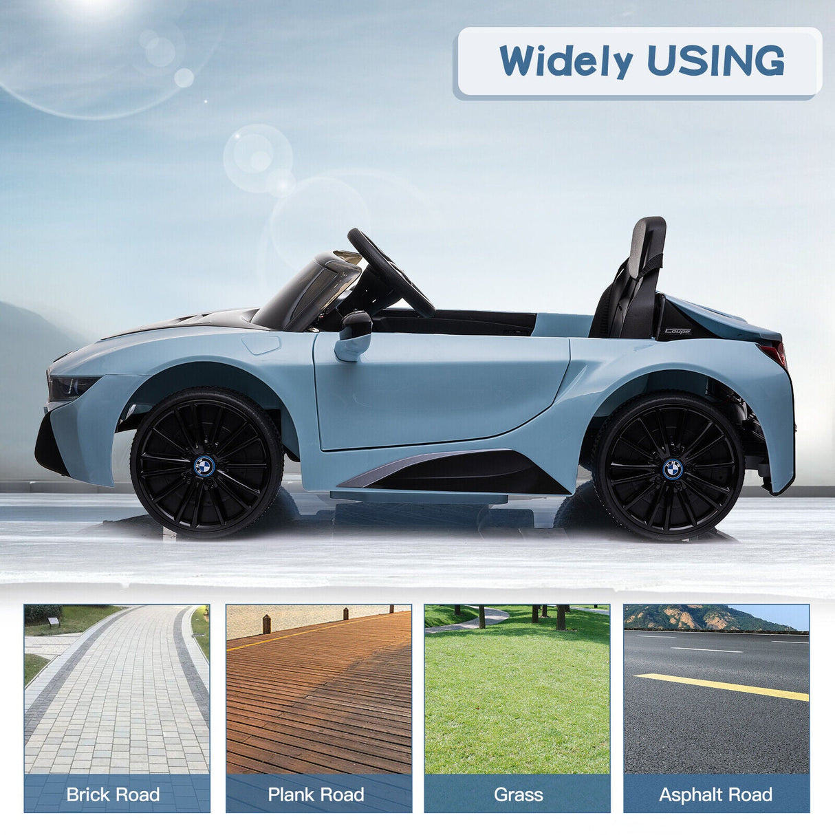 BMW i8 Electric Licensed Ride-On Car for Kids with 12V Battery and Remote Control