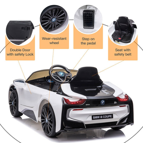 BMW I8 Electric Ride-On Car for Kids with 2.4G Remote Control and MP3 Player