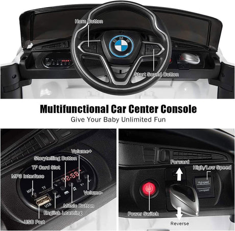 BMW I8 Electric Ride-On Car for Kids with 2.4G Remote Control and MP3 Player