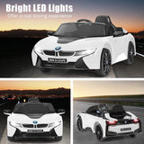 BMW I8 Electric Ride-On Car for Kids with MP3 and Remote Control - White