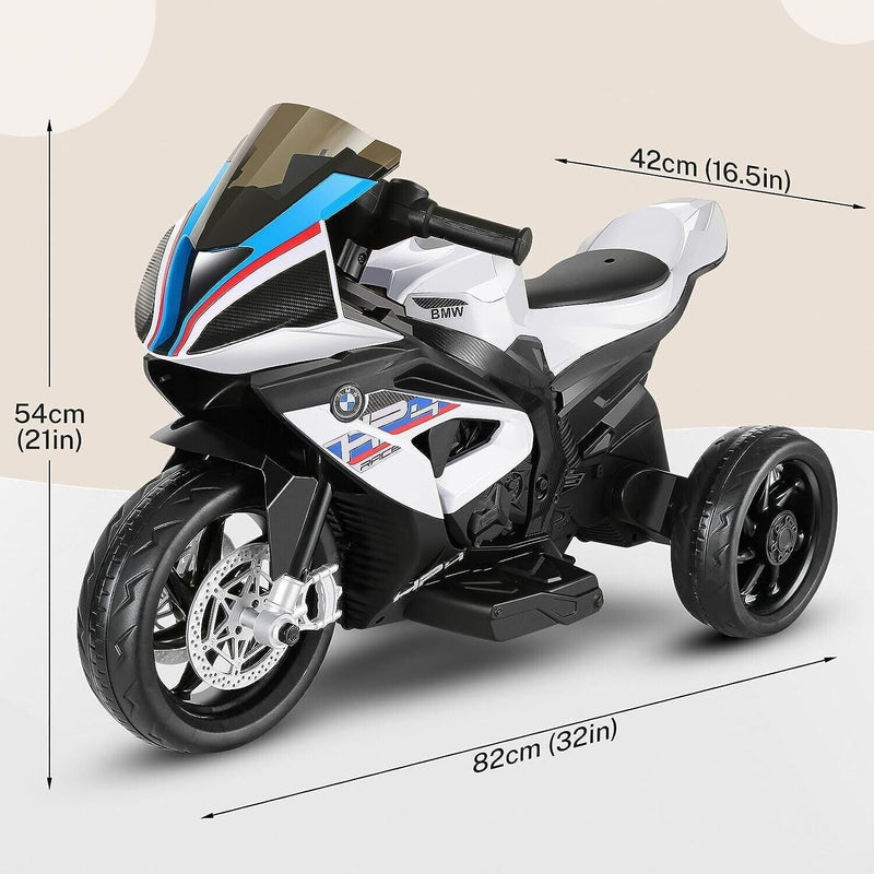 BMW Kids Electric Motorcycle - 12V Battery Powered Ride-On Bike in Sleek Black Design