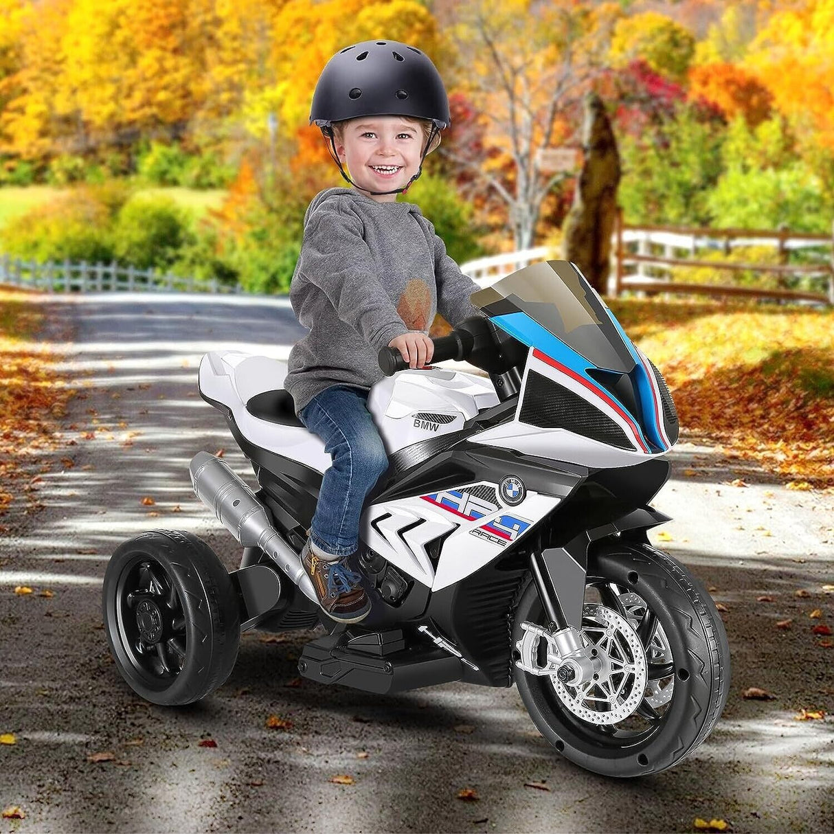 BMW Kids 12V Electric Motorcycle Ride-On Toy - Black