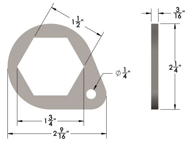 Hex Capture Plug Weld Washer