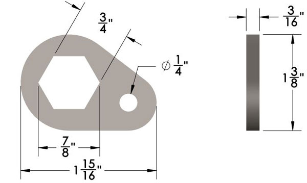 Hex Capture Plug Weld Washer