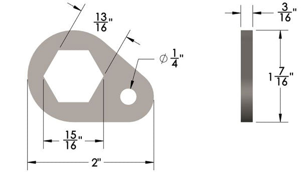 Hex Capture Plug Weld Washer