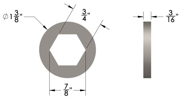 Hex Capture Washers