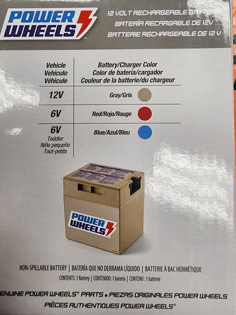 Brand New 12 Volt Grey Battery for Power Wheels FP74777 Model